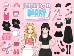 Permainan Paper Doll Diary: Dress Up DIY talian