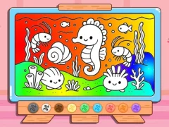 Permainan Coloring Book: Kawaii Sea Animals talian