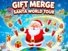 Permainan Gift Merge Santa World Tour talian