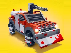 Permainan Zombie Derby Blocky Roads talian