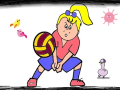 Permainan Volleyball Fun Coloring talian