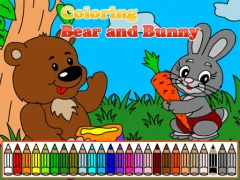 Permainan Coloring book: Bear and rabbit talian
