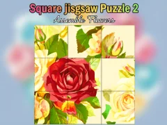Permainan Square jigsaw Puzzle 2  Assemble Flowers talian