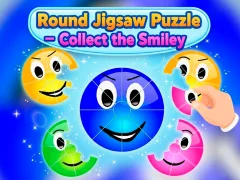 Permainan Round jigsaw Puzzle - Collect the Smiley talian
