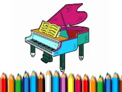Permainan Back To School: Piano Coloring Book talian