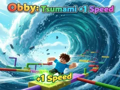 Permainan Obby: Tsunami +1 speed talian