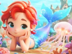 Permainan Jigsaw Puzzle: Chibi Mermaid Marshmallow Jellyfish talian
