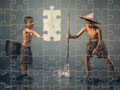 Permainan Children Fishing Teamwork Jigsaw talian
