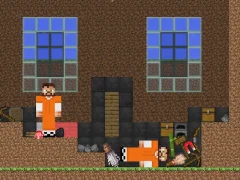 Permainan Escape from the prison in Mineblock! Destruction! talian
