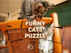Permainan Funny Cats Puzzle talian