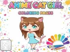 Permainan Anime Cat Girl Coloring Pages talian
