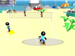 Permainan Stickman Beach Volleyball talian