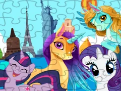 Permainan Unicorns Travel The World Puzzle talian