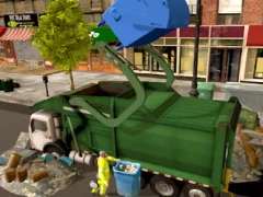 Permainan Town Clean Garbage Truck talian