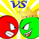Permainan Red ball vs green king talian