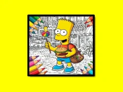 Permainan Back To School Simpsons Coloring Book talian