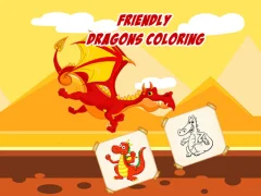 Permainan Friendly Dragons Coloring talian