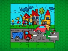 Permainan Stick Family Fun Time Jigsaw talian