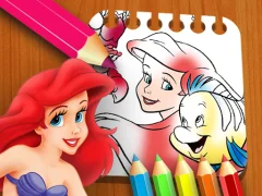 Permainan The Little Mermaid Coloring Book talian