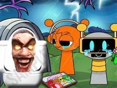 Permainan Sprunki Castle Panic Skibidi Toilet talian