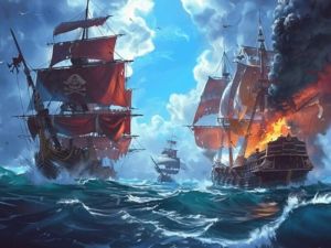Permainan Kapal Pirate: Bina dan Berjuang talian