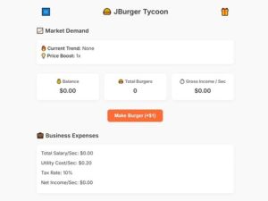 Permainan Jburger Tycoon talian