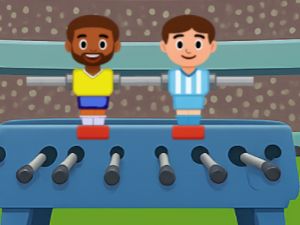 Permainan Kick Pong Table Soccer talian