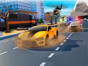 Permainan Kereta polis mengejar zigzag melarikan diri 3d talian