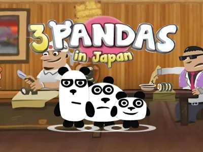 Permainan 3 Pandas In Japan HTML5 talian