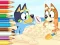 Permainan Coloring Book: Bluey On The Beach talian