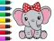 Permainan Coloring Book: Elephant talian