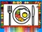 Permainan Color and Decorate Dinner Plate talian