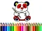 Permainan Back To School: Panda Coloring talian