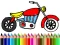 Permainan Back To School: Motorbike Coloring talian