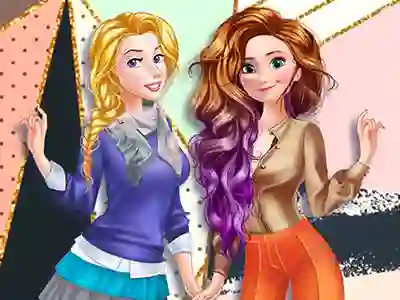 Permainan Princesses Anti-fashion: sporty + classic talian