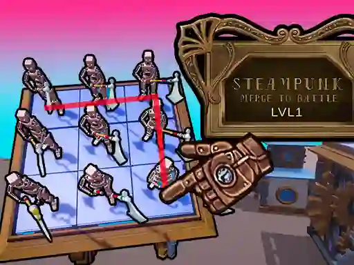 Permainan Steampunk Merge To Battle talian