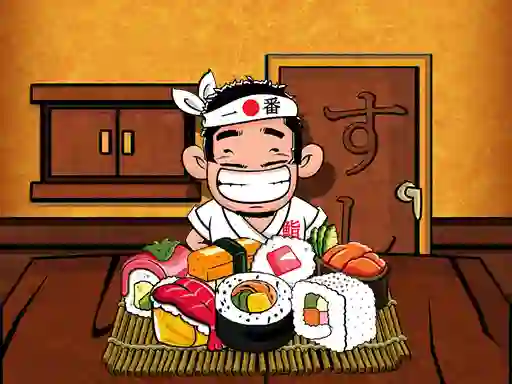 Permainan Sushi Matching talian