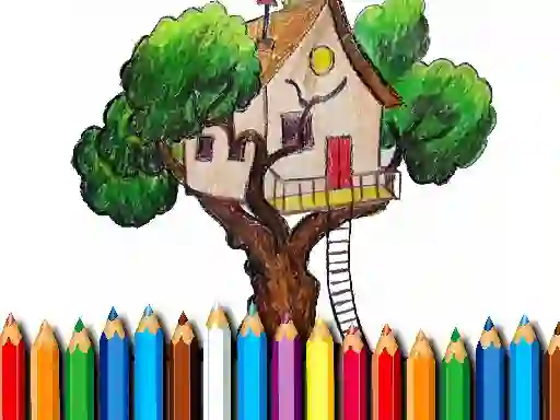 Permainan Tree House Coloring Book talian