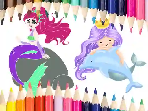 Permainan Mermaid Coloring Book talian