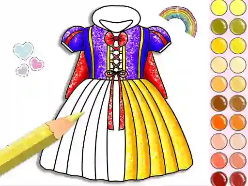 Permainan Princess Glitter Coloring talian