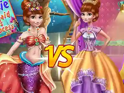 Permainan Anna mermaid vs princess talian