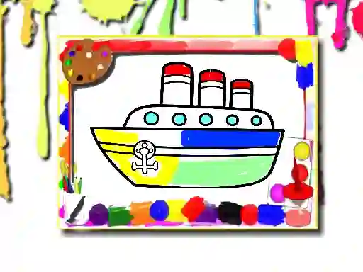 Permainan Boats Coloring Book talian