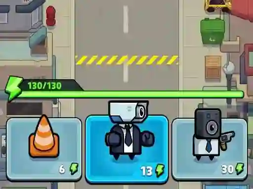 Permainan Toilet fight Police vs zombie talian