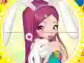 Permainan Winx bunny style: Round Puzzle talian