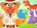 Permainan 123 Sesame Street: Ernie's Dinosaur Day Care talian