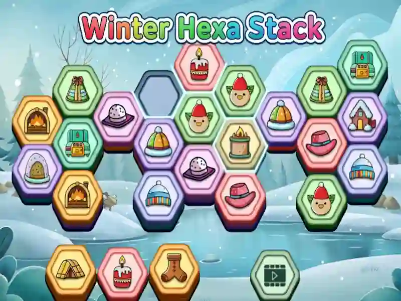 Permainan Winter Hexa Stack talian