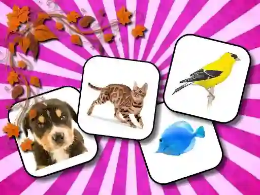 Permainan Animals Memory talian