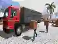 Permainan Asian offroad cargo truck driver talian
