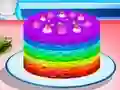 Permainan Cooking Rainbow Cake talian