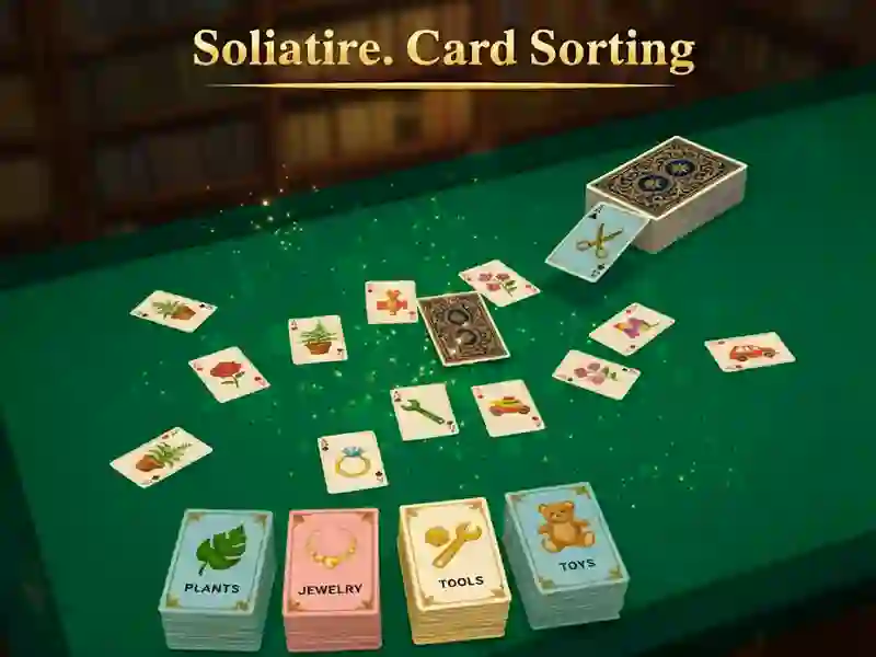 Permainan Solitaire. Card Sorting talian